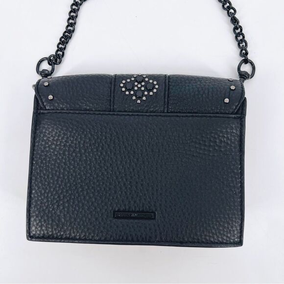 Rebecca Minkoff Stargazing Studded Crossbody Clutch Black Leather - Picture 3 of 10